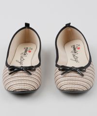 Sapatilha-Feminina-Bico-Redondo-Moleca-Listrada-com-Lurex-Bege-9595248-Bege_4