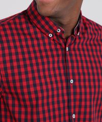 Camisa-Masculina-Comfort-Estampada-Xadrez-Manga-Longa-Vermelha-9436410-Vermelho_4