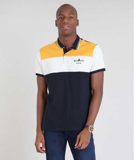 Polo-Masculina-com-Recortes-e-Bordado-Manga-Curta-Azul-Marinho-9527592-Azul_Marinho_1