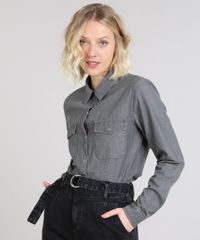 Camisa-Jeans-Feminina-Mindset-com-Bolsos-Manga-Longa-Preta-9479850-Preto_1