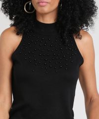 Regata-Feminina-em-Trico-com-Perolas-Gola-Alta-Preta-9337759-Preto_4