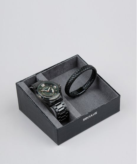 Kit-de-Relogio-Analogico-Seculus-Masculino---Pulseira---20743GPSVPA2K-Preto-9579403-Preto_1