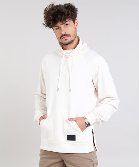 Blusao-Masculino-com-Bolso-em-Moletom-Gola-Alta-Bege-Claro-9362804-Bege_Claro_1