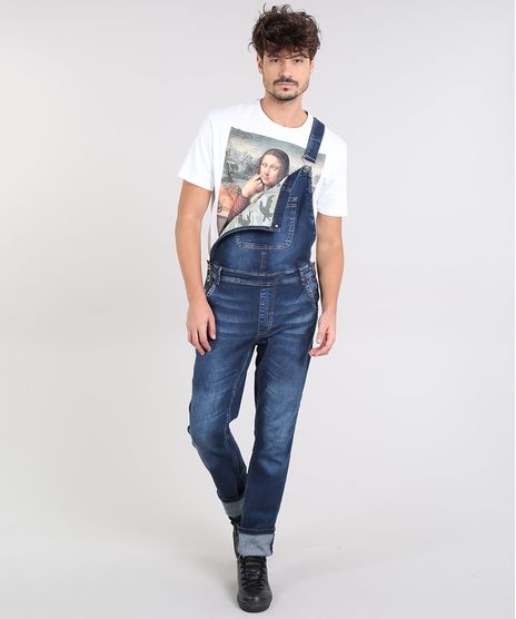 Macacao-Jeans-Masculino-Slim-com-Bolsos-Azul-Escuro-9562986-Azul_Escuro_1