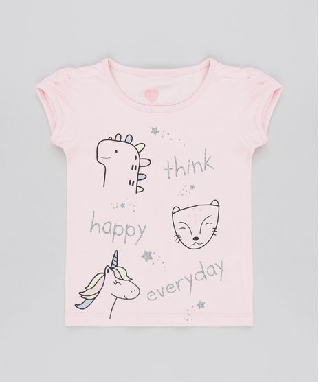 Blusa-Infantil-Bichinhos-com-Glitter-Manga-Curta-Decote-Redondo-Rosa-Claro-9556293-Rosa_Claro_1