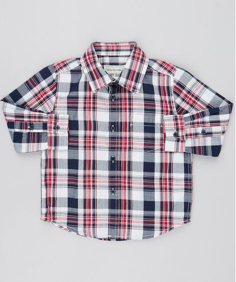 Camisa-Infantil-Estampada-Xadrez-com-Bolso-Manga-Longa-Off-White-9378799-Off_White_1