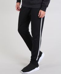 Calca-Masculina-em-Moletom-com-Faixa-Lateral-Preta-9573338-Preto_1