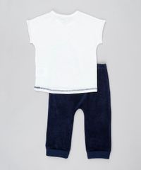 Conjunto-Infantil-de-Camiseta-com-Bichos-Manga-Curta-Branca---Calca-em-Veludo-Cotele-Azul-Marinho-9205096-Azul_Marinho_2