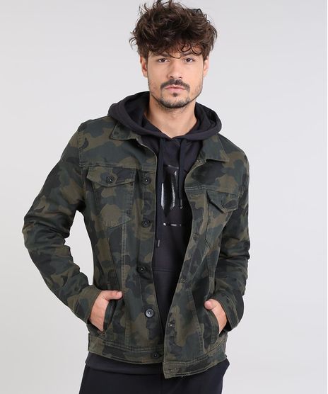 Jaqueta-de-Sarja-Masculina-Estampada-Camuflada-com-Bolsos-Verde-Militar-1-9525534-Verde_Militar_1_1