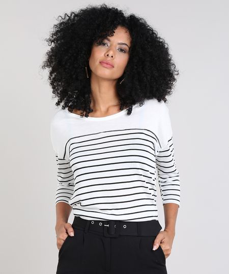 Blusa-Feminina-Listrada-em-Trico-Manga-7-8-Off-White-9508520-Off_White_1