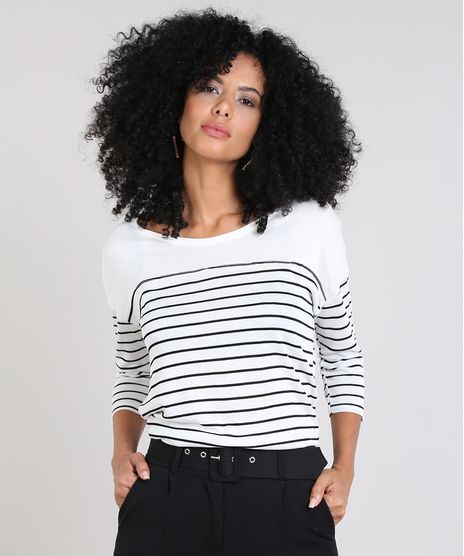 Blusa-Feminina-Listrada-em-Trico-Manga-7-8-Off-White-9508520-Off_White_1