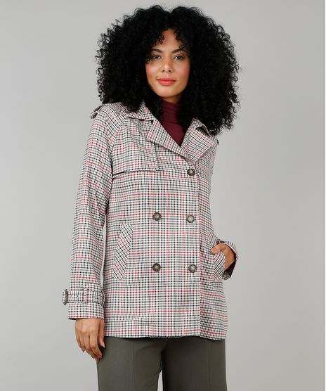 Casaco-Trench-Coat-Feminino-Estampado-Xadrez-com-Capuz-Removivel-Bege-9397751-Bege_1