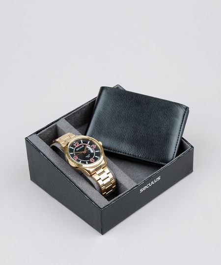 Kit-de-Relogio-Analogico-Seculus-Masculino---Carteira---23647GPSVDA3K-Dourado-9579382-Dourado_1