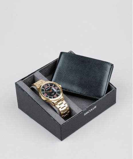 Kit-de-Relogio-Analogico-Seculus-Masculino---Carteira---23647GPSVDA3K-Dourado-9579382-Dourado_1