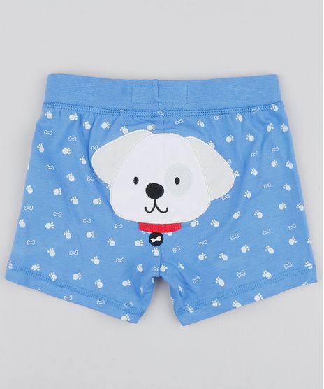 Short-Infantil-Cachorro-Estampado-com-Ossinhos-Azul-9445927-Azul_1