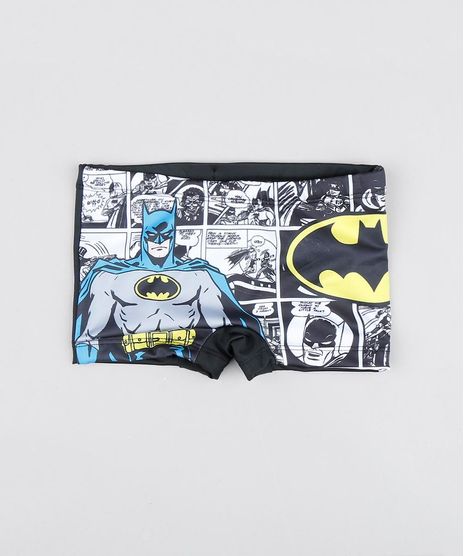 Sunga-Boxer-Infantil-Estampada-Batman-com-Protecao-Uv50---Preta-9519580-Preto_1