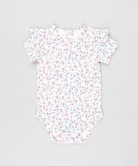 Body-Infantil-Estampado-Floral-com-Babado-Manga-Curta-Decote-Redondo-Branco-9450983-Branco_1