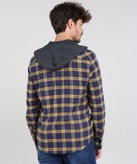 Camisa-Masculina-Estampada-Xadrez-em-Flanela-com-Capuz-Removivel-Manga-Longa-Azul-Marinho-9531925-Azul_Marinho_2 Camisa-Masculina-Estampada-Xadrez-em-Flanela-com-Capuz-Removivel-Manga-Longa-Azul-Marinho-9531925-Azul_Marinho_2