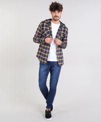 Camisa-Masculina-Estampada-Xadrez-em-Flanela-com-Capuz-Removivel-Manga-Longa-Azul-Marinho-9531925-Azul_Marinho_3 Camisa-Masculina-Estampada-Xadrez-em-Flanela-com-Capuz-Removivel-Manga-Longa-Azul-Marinho-9531925-Azul_Marinho_3