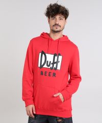 Blusao-Masculino-Duff-Beer-Os-Simpsons-com-Capuz-e-Bolso-em-Moletom-Vermelho-9340184-Vermelho_1