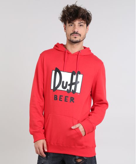 Blusao-Masculino-Duff-Beer-Os-Simpsons-com-Capuz-e-Bolso-em-Moletom-Vermelho-9340184-Vermelho_1