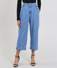 Calca-Jeans-Feminina-Mindset-Reta-Cropped-com-Cinto-Azul-Medio-9618497-Azul_Medio_1