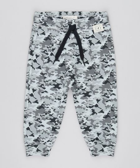 Calca-Infantil-Jogger-Estampada-Camuflada-em-Moletom-Cinza-9376322-Cinza_1