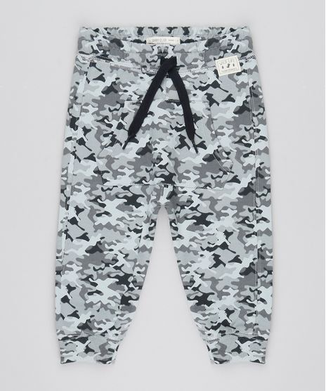 Calca-Infantil-Jogger-Estampada-Camuflada-em-Moletom-Cinza-9376322-Cinza_1