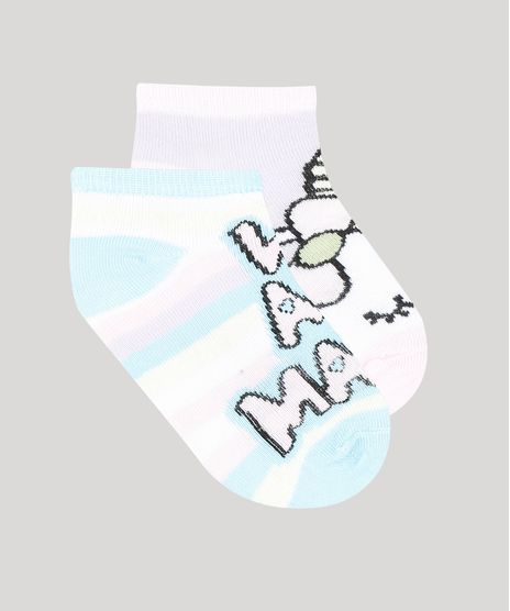 Kit-de-2-Meias-Infantis-Soquete-Unicornio-Multicor-9327912-Multicor_1
