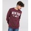 Blusao-Masculino--New-York--em-Moletom-Gola-Careca-Vinho-9486885-Vinho_1