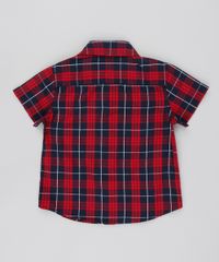 Camisa-Infantil-Estampada-Xadrez-com-Bolso-Manga-Curta-Azul-Marinho-9378804-Azul_Marinho_2