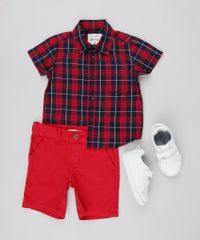 Camisa-Infantil-Estampada-Xadrez-com-Bolso-Manga-Curta-Azul-Marinho-9378804-Azul_Marinho_3
