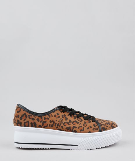 Tenis-Feminino-Beira-Rio-Flatform-Estampado-Animal-Print-Marrom-9595506-Marrom_1