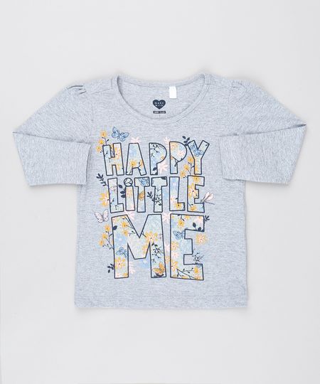 Blusa-Infantil--Happy-Little-Me--com-Brilho-Manga-Longa-Decote-Redondo-Cinza-Mescla-9556475-Cinza_Mescla_1