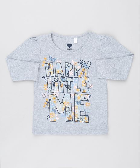 Blusa-Infantil--Happy-Little-Me--com-Brilho-Manga-Longa-Decote-Redondo-Cinza-Mescla-9556475-Cinza_Mescla_1