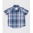 Camisa-Infantil-Estampada-Xadrez-com-Bolso-Manga-Curta-Azul-9378802-Azul_1