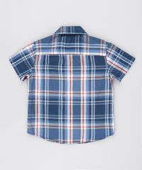 Camisa-Infantil-Estampada-Xadrez-com-Bolso-Manga-Curta-Azul-9378802-Azul_2