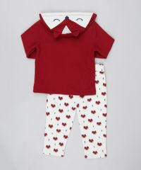 Conjunto-Infantil-Raposa-de-Body-Manga-Longa-Off-White---Blusao-com-Capuz-Vinho---Calca-Estampada-em-Moletom-Bege-Claro-9450996-Bege_Claro_2