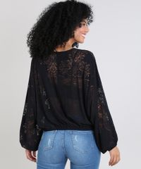 Blusa-Feminina-Ampla-Devore-com-Arabescos-Manga-Longa-Decote-V-Preto-9572023-Preto_2