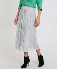 Saia-Midi-Feminina-Plissada-Cinza-Mescla-Claro-9434363-Cinza_Mescla_Claro_1