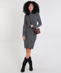 Vestido-Feminino-Curto-em-Trico-Manga-Longa-Gola-Alta-Cinza-Mescla-Escuro-9571023-Cinza_Mescla_Escuro_3