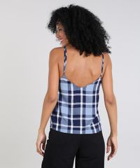 Regata-Feminina-Estampada-Xadrez-com-Botoes-Decote-V-Azul-9550988-Azul_2 Regata-Feminina-Estampada-Xadrez-com-Botoes-Decote-V-Azul-9550988-Azul_2