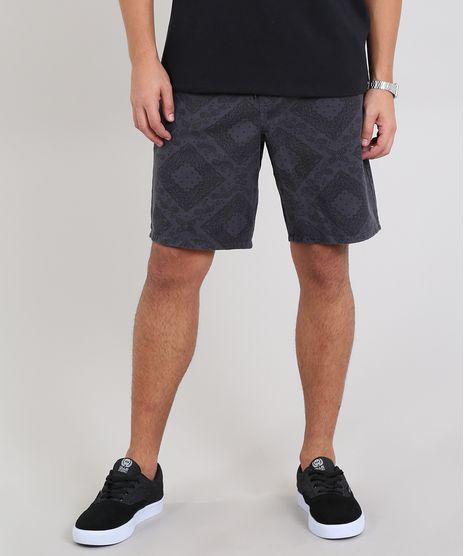 Bermuda-de-Sarja-Masculina-Estampada-de-Bandana-Chumbo-9559745-Chumbo_1