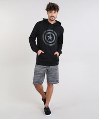 Blusao-Masculino-Capitao-America-com-Capuz-e-Bolso-em-Moletom-Preto-9340183-Preto_3