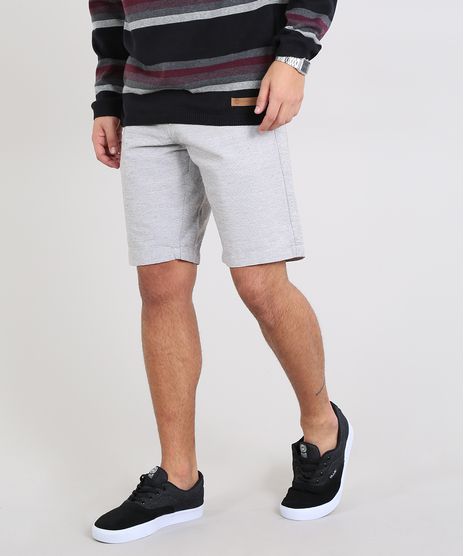 Bermuda-Masculina-com-Bolsos-e-Cordao-Cinza-Mescla-Claro-9536071-Cinza_Mescla_Claro_1