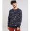 Blusao-Masculino-Estampado-Floral-em-Moletom-Gola-Careca-Preto-9486882-Preto_1