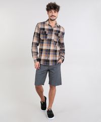 Camisa-Masculina-Estampada-Xadrez-com-Bolsos-em-Flanela-Manga-Longa-Caramelo-9383368-Caramelo_3 Camisa-Masculina-Estampada-Xadrez-com-Bolsos-em-Flanela-Manga-Longa-Caramelo-9383368-Caramelo_3