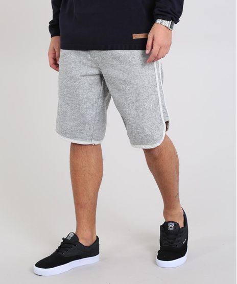Bermuda-Masculina-com-Faixa-Contrastante-e-Cordao-Cinza-Mescla-9541775-Cinza_Mescla_1