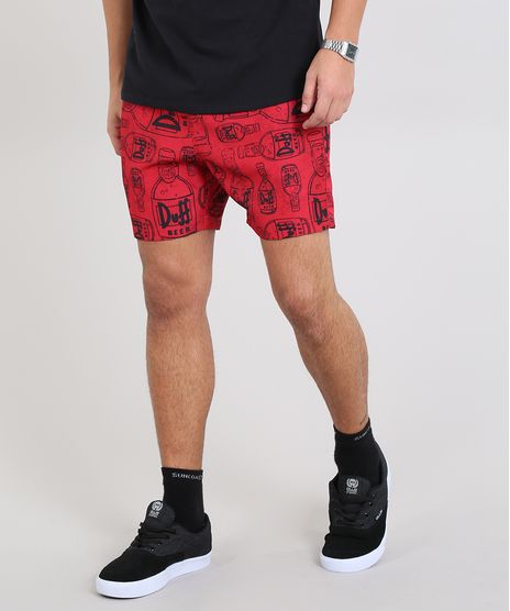 Short-Masculino-Estampado-Duff-com-Bolso-Vermelho-9570219-Vermelho_1