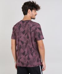 Camiseta-Masculina-Estampada-Folhagem-Manga-Curta-Gola-Careca-Vinho-9572798-Vinho_2